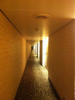 Korridoren i hotell Dragonen i Umeå