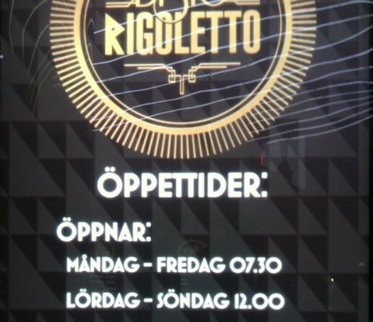 Rigoletto Kungsgatan öppettider