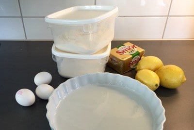 Paj, ingredienser till att baka citronpaj