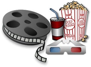 Film, popcorn, läsk och 3D-glasögon